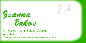 zsanna bakos business card